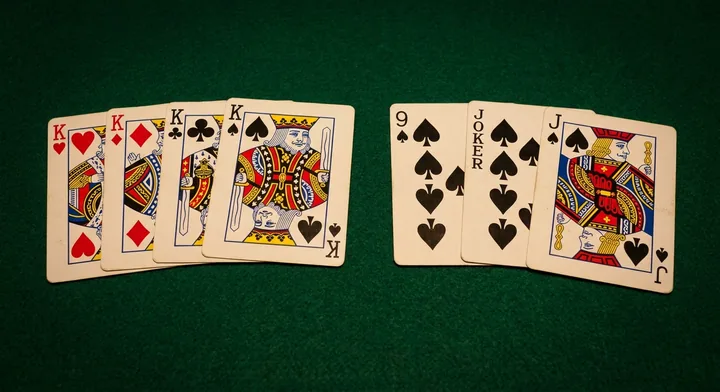 Melds in Canasta: a set of matching ranks and a run of one suit