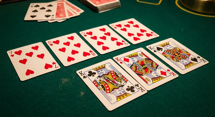 The goal of Gin Rummy: a finished hand arranged into valid melds