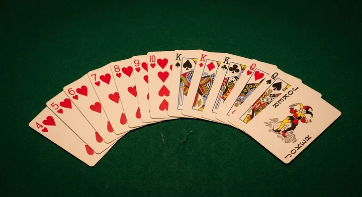 The goal of Kalooki: a finished hand arranged into valid melds