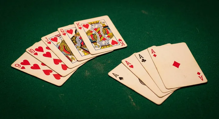 The goal of Oklahoma Gin: a finished hand arranged into valid melds