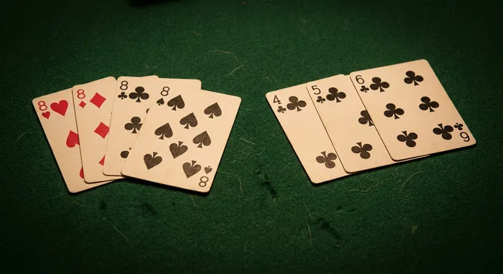 Melds in Oklahoma Gin: a set of matching ranks and a run of one suit