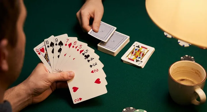Drawing and discarding in Rummy: taking a card, then throwing one away