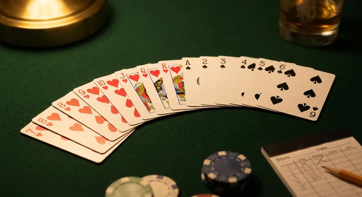 Winning Straight Gin: going out with every card worked into a meld
